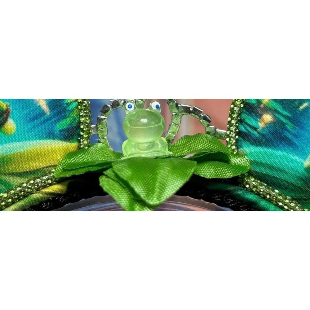 Princess Mouse Ears Headband, Glow in Dark Frog Rhinestone Tiara, Park Ears